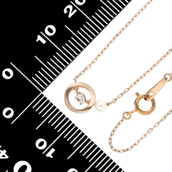 ピンクゴールドネックレス