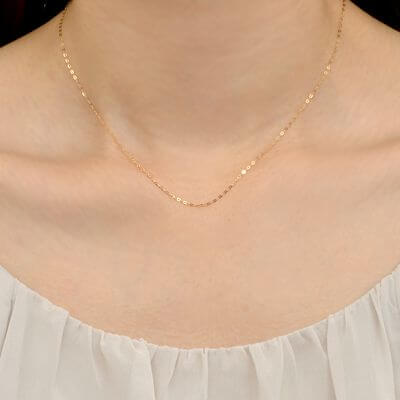 イエローゴールドネックレス