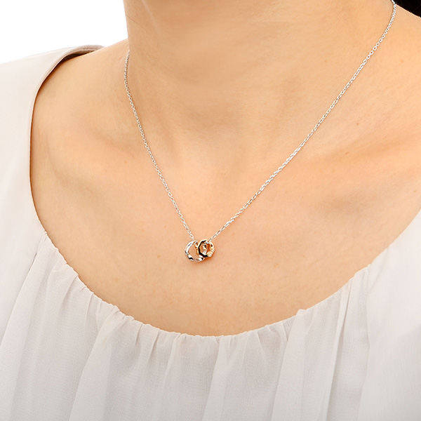 シルバーペアネックレス