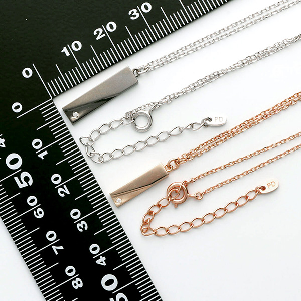 シルバーペアネックレス