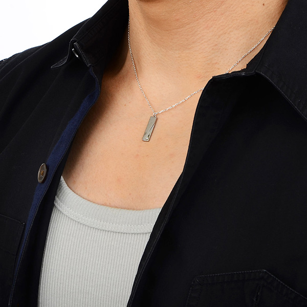 シルバーペアネックレス