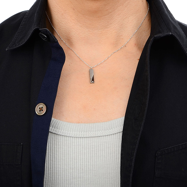 シルバーペアネックレス