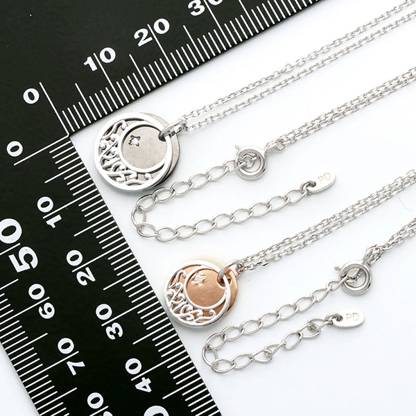 シルバーペアネックレス