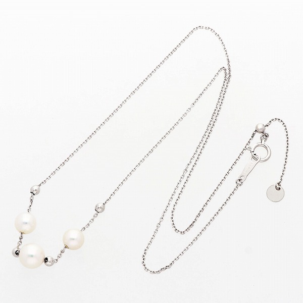 パールホワイトゴールドネックレス