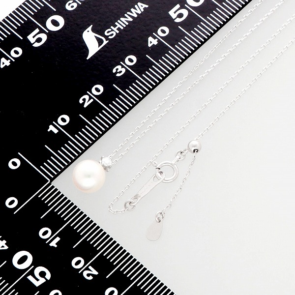 パールホワイトゴールドネックレス
