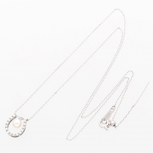 パールホワイトゴールドネックレス