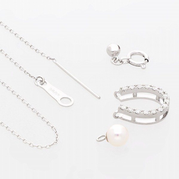 パールホワイトゴールドネックレス