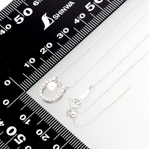 パールホワイトゴールドネックレス