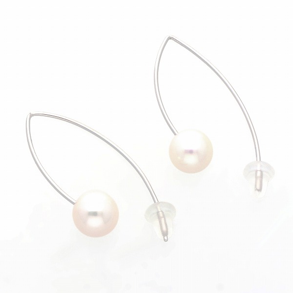 パールホワイトゴールドピアス