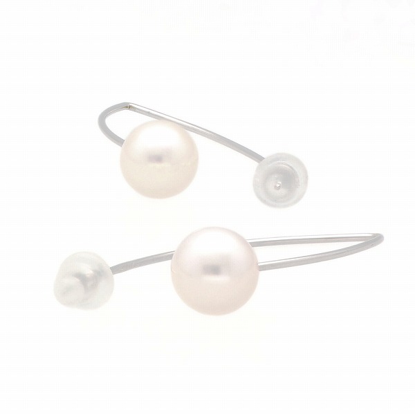 パールホワイトゴールドピアス