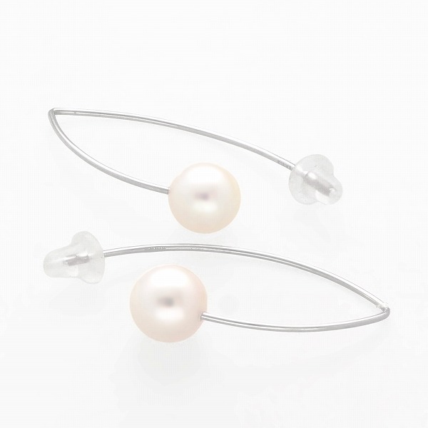 パールホワイトゴールドピアス