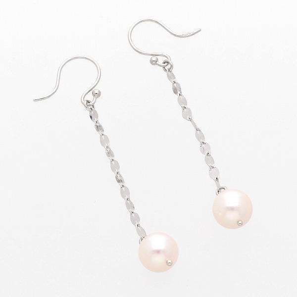 パールホワイトゴールドピアス