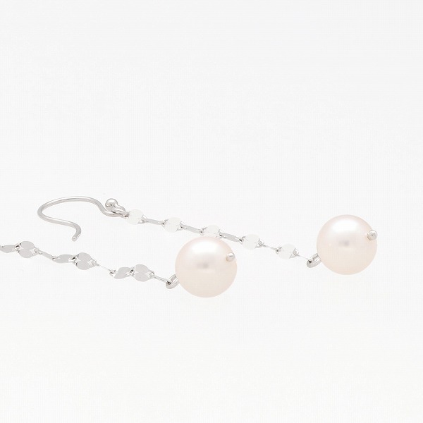 パールホワイトゴールドピアス