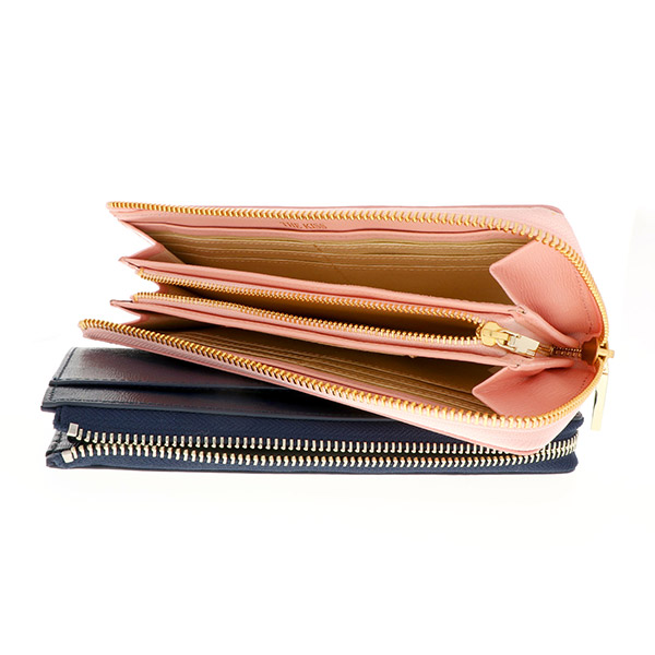 レザーペアウォレット 長財布 名入れ可 日本製 4色 本革,革婚式