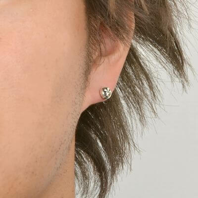 シルバースタッドピアス(片耳用)