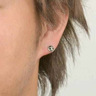 シルバースタッドピアス(片耳用)