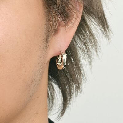 シルバーフープピアス(片耳用)