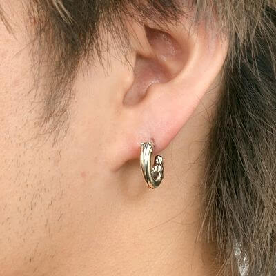 シルバーフープピアス(片耳用)