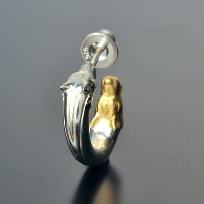 シルバーフープピアス(片耳用)