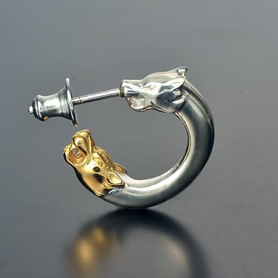 シルバーフープピアス(片耳用)