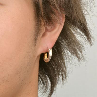 シルバーフープピアス(片耳用)