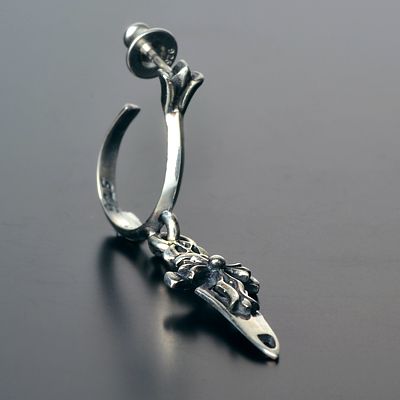 シルバーフープピアス(片耳用)