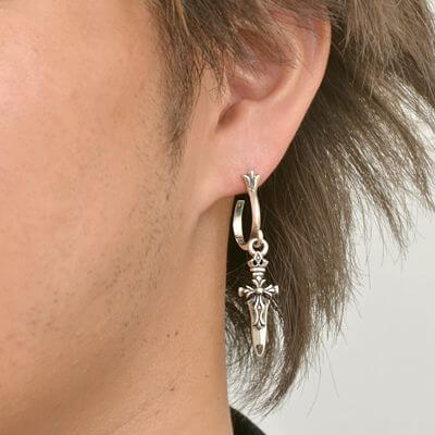 シルバーフープピアス(片耳用)