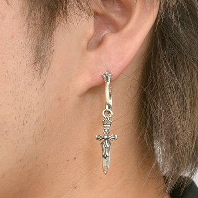 シルバーフープピアス(片耳用)