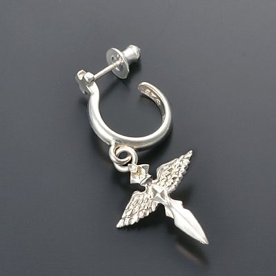 シルバーフープピアス(片耳用)