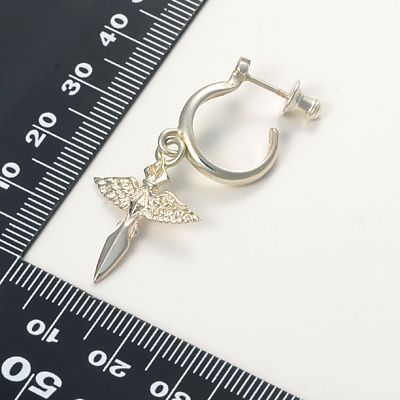 シルバーフープピアス(片耳用)