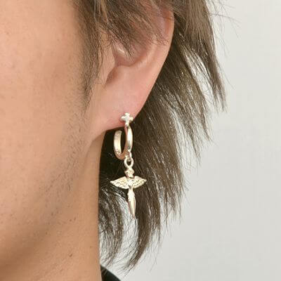 シルバーフープピアス(片耳用)