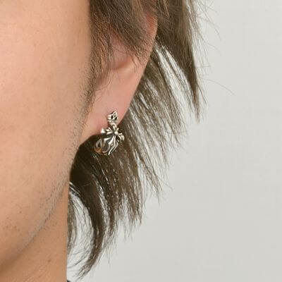 シルバーフープピアス(片耳用)