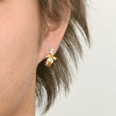 シルバーフープピアス(片耳用)