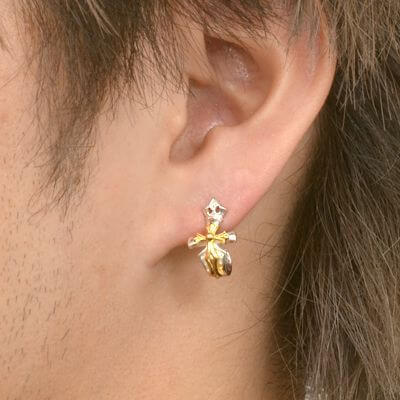 シルバーフープピアス(片耳用)