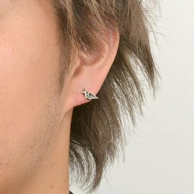 シルバースタッドピアス(片耳用)