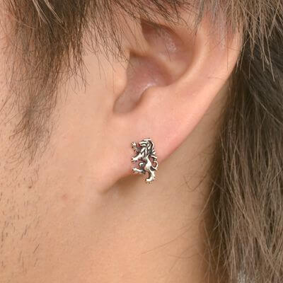 シルバースタッドピアス(片耳用)