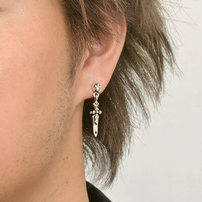 シルバースタッドピアス(片耳用)