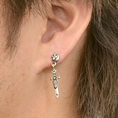 シルバースタッドピアス(片耳用)