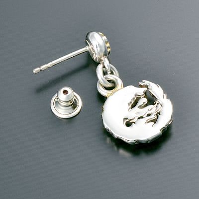 シルバースタッドピアス(片耳用)