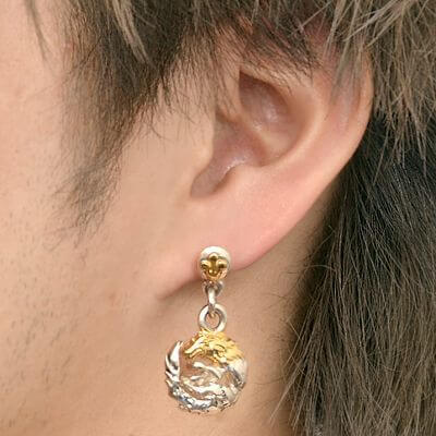 シルバースタッドピアス(片耳用)