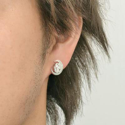 シルバースタッドピアス(片耳用)