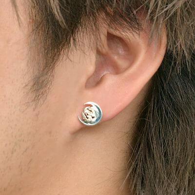 シルバースタッドピアス(片耳用)