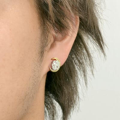 シルバースタッドピアス(片耳用)