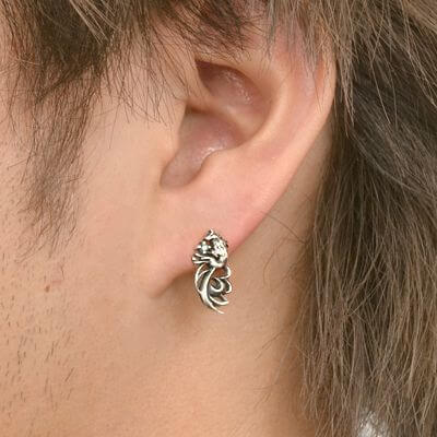 シルバースタッドピアス(片耳用)