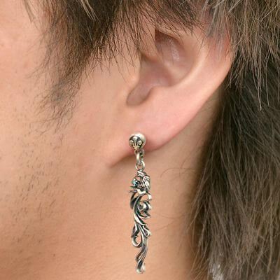 シルバースタッドピアス(片耳用)