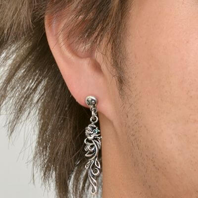 シルバースタッドピアス(片耳用)