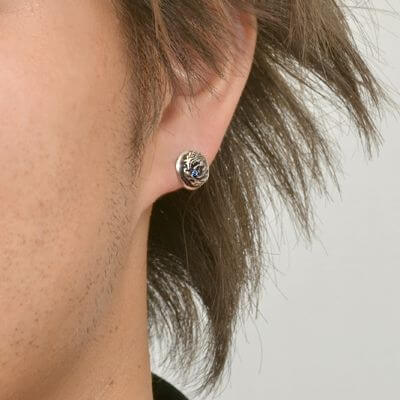 シルバースタッドピアス(片耳用)