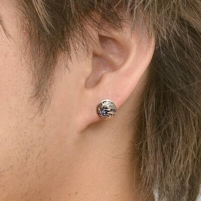 シルバースタッドピアス(片耳用)