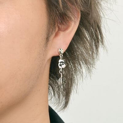 シルバースタッドピアス(片耳用)