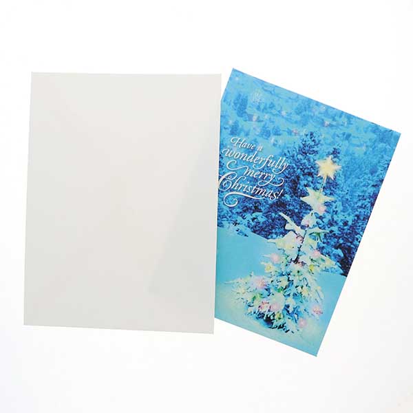 メッセージカード　クリスマス(ホワイトツリー)